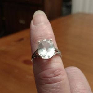 5.47 ct. White Topaz Sterling Silver Ring